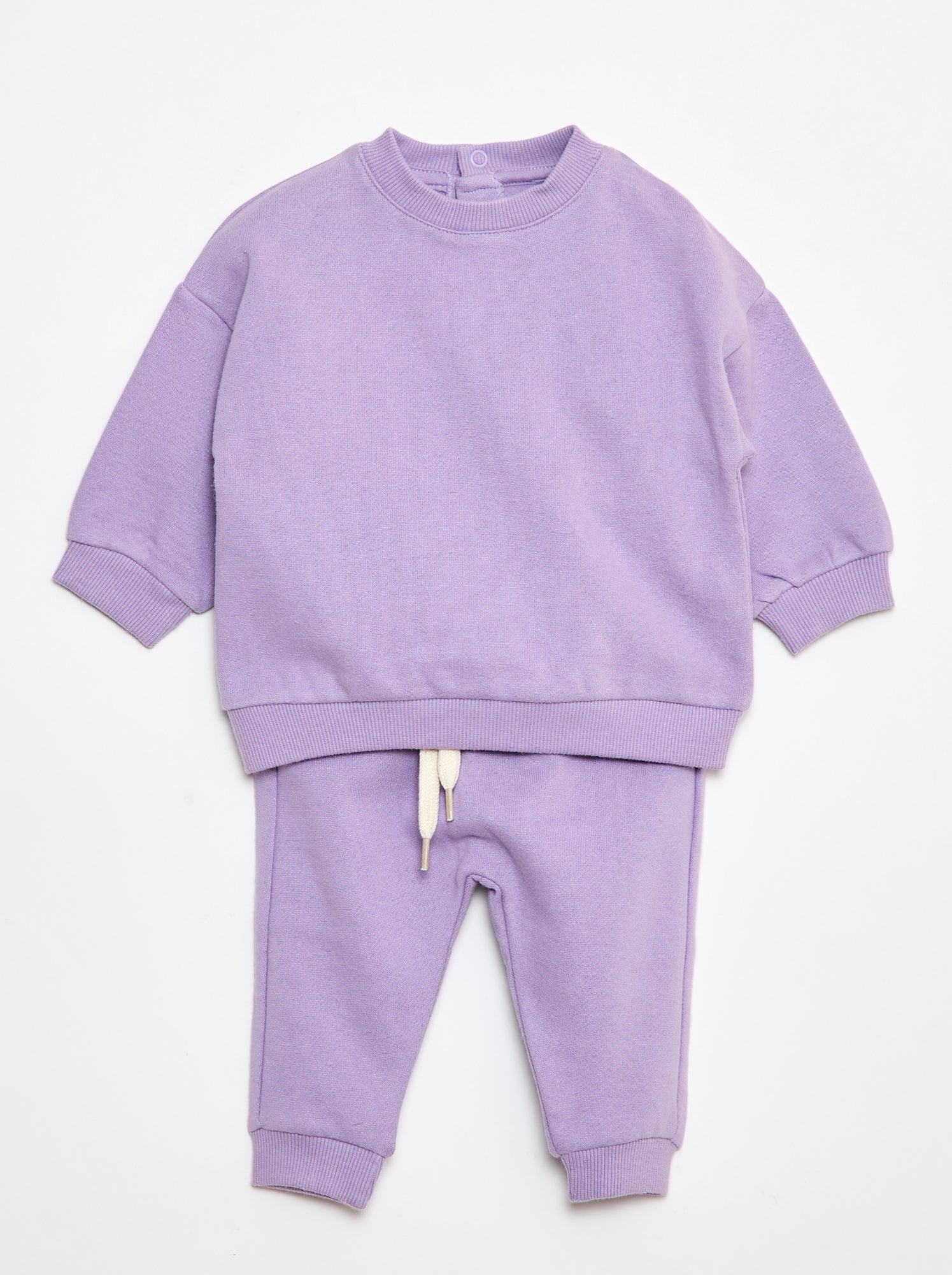 Ensemble en molleton sweat pantalon 2 pieces violet