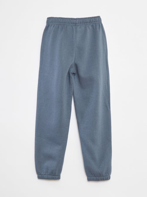 lot-2-pantalons-joggings-en-molleton-beigebleu