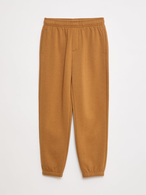 lot-2-pantalons-joggings-en-molleton-marron
