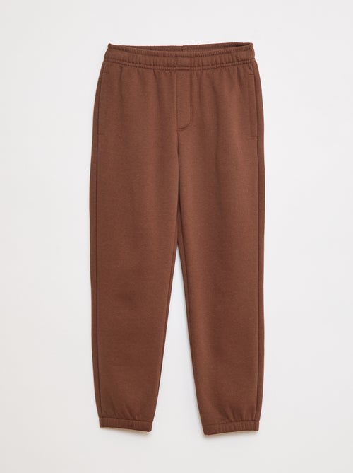 lot-2-pantalons-joggings-en-molleton-marron
