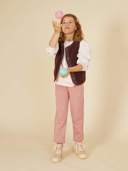 lot-2-pantalons-joggings-en-molleton-rose