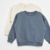 lot-de-2-sweats-unis-en-molleton-bleu