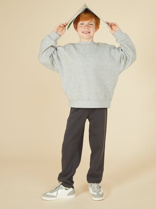 lot-de-2-sweats-unis-en-molleton-gris