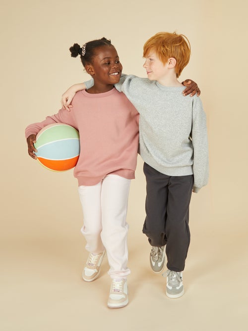 lot-de-2-sweats-unis-en-molleton-gris