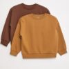 lot-de-2-sweats-unis-en-molleton-marron