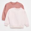 lot-de-2-sweats-unis-en-molleton-rose