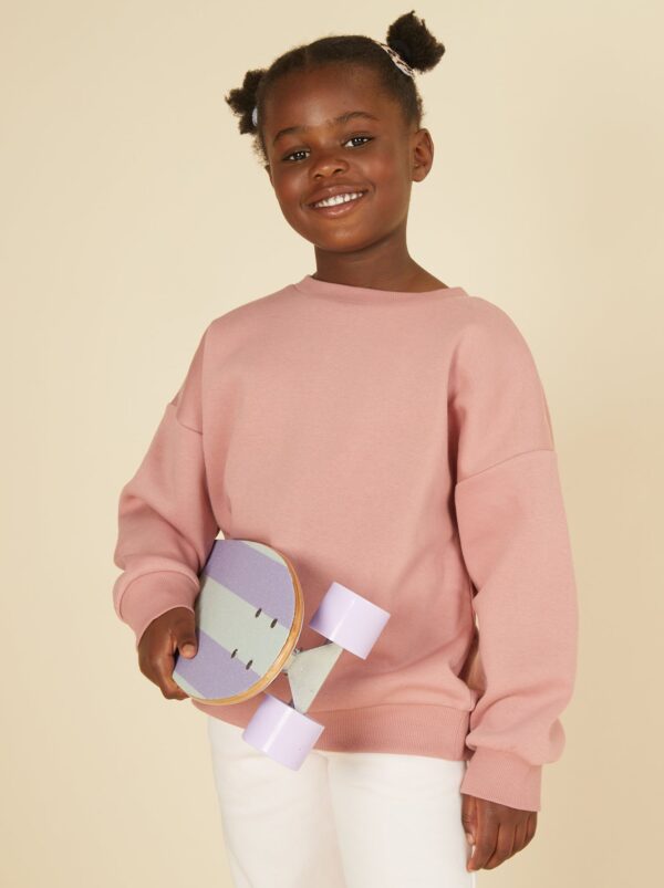 lot-de-2-sweats-unis-en-molleton-rose