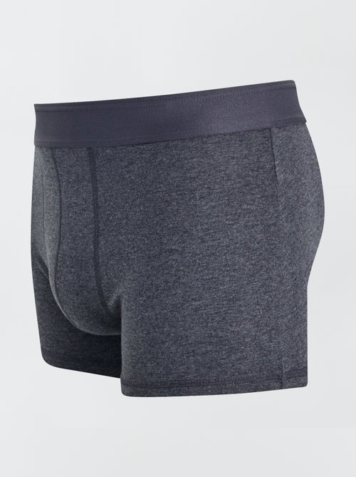 lot de 3 boxers unis gris fonce
