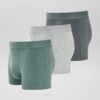 lot de 3 boxers unis gris fonce
