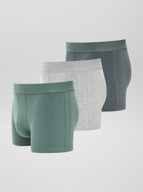 lot de 3 boxers unis gris fonce