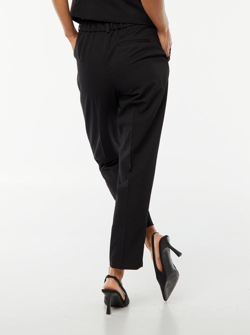 pantalon-cigarette-uni-avec-2-poches-noir
