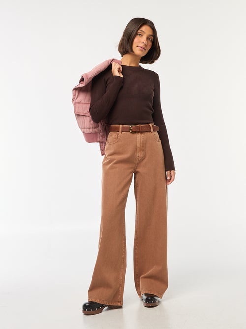 pull-cotele-manches-longues-marron