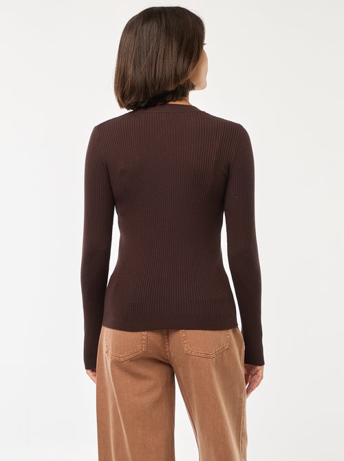 pull-cotele-manches-longues-marron