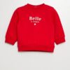 sweat rouge en coton bio sweat rouge en coton bio avec une phrase écrite belle à croquer