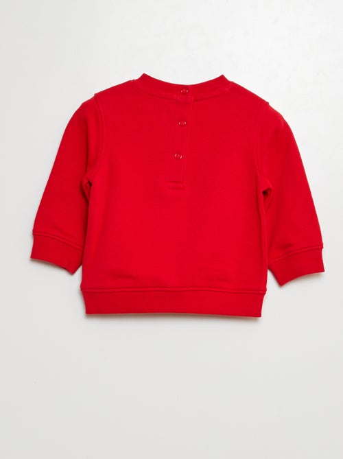 sweat rouge en coton bio sweat rouge en coton bio avec une phrase écrite belle à croquer