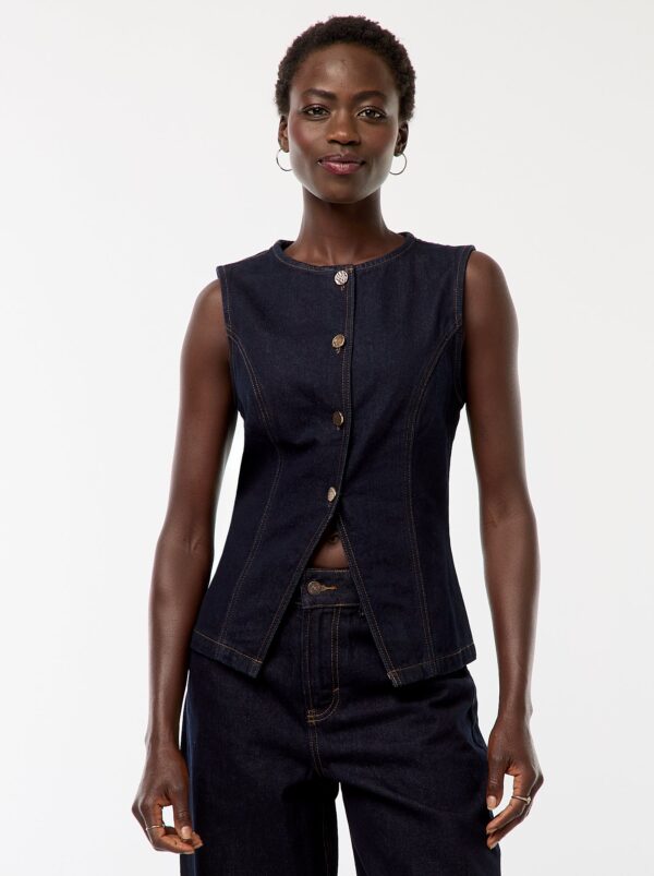 top-sans-manches-en-denim-bleu